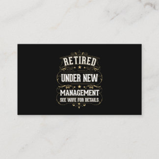 Tarjeta De Visita Esposa de Retiree Men Retirree