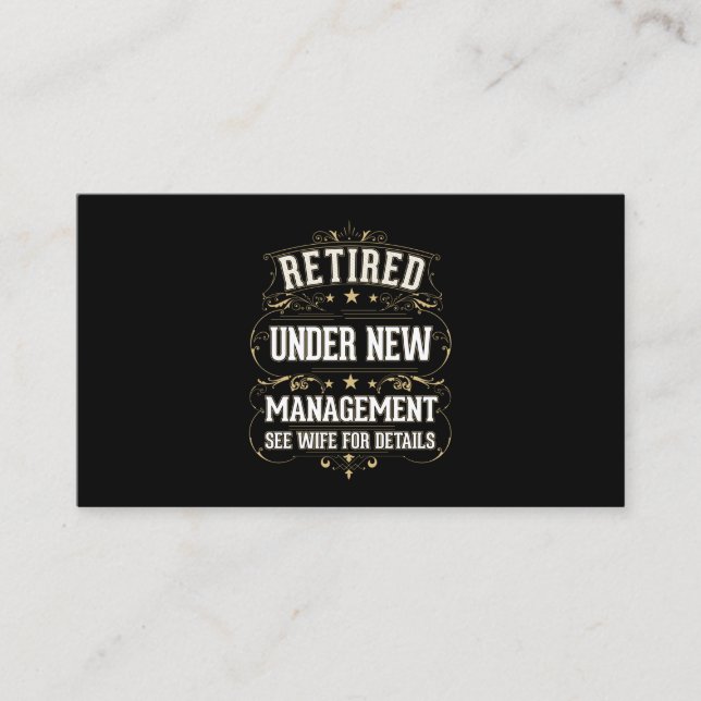 Tarjeta De Visita Esposa de Retiree Men Retirree (Anverso)