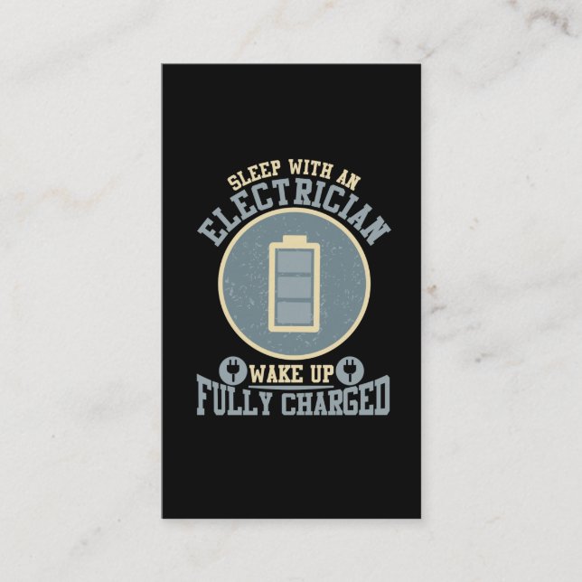 Tarjeta De Visita Esposa Eléctrica Marido Técnico Eléctrico (Anverso)