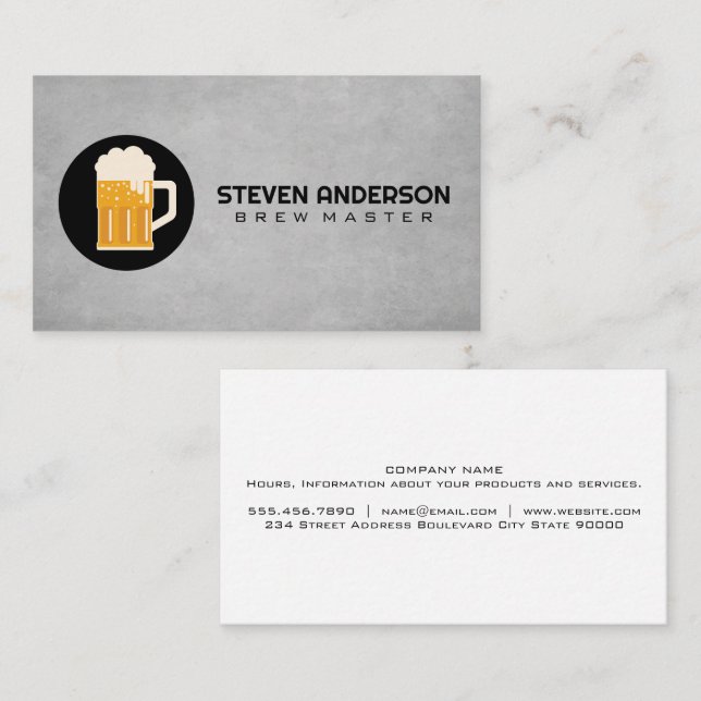 Tarjeta De Visita Espuma de cerveza (Anverso / Reverso)