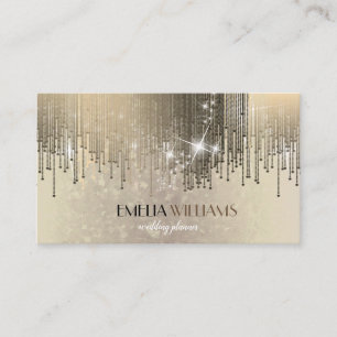 Tarjeta De Visita Espuma De Lluvia Crystal Confetti De Lujo Gradient