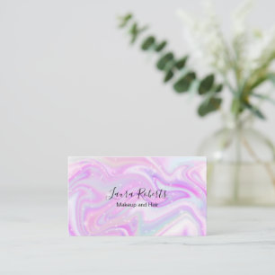 Tarjeta De Visita Espuma irlandesa glamurosa moderna Holográfica ros