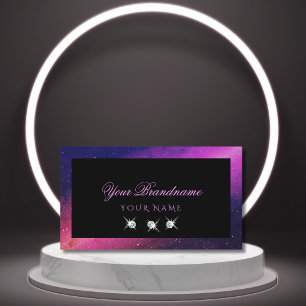 Tarjeta De Visita Espuma rosa rosa azul negro universal tiñe diamant