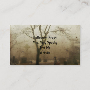 Tarjeta De Visita Espumoso cementerio de niebla