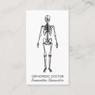 Tarjeta De Visita Esqueleto elegante médico ortopédico esculpiendo h