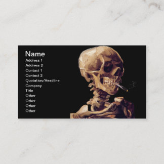 Tarjeta De Visita Esqueleto que fuma de Van Gogh
