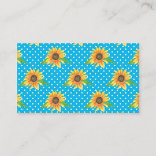 Tarjeta De Visita Esquema floral de girasol