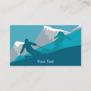 Tarjeta De Visita Esquí alpino personalizado