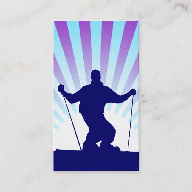 Tarjeta De Visita esquí de descenso (Anverso)