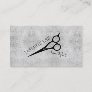 Tarjeta De Visita esquileos minimalistas del negro del estilista del