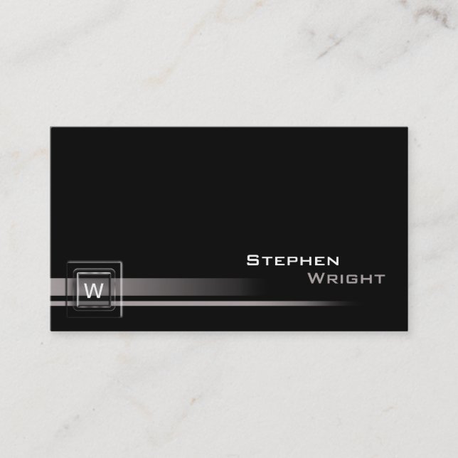 Tarjeta De Visita Esquina flotante Monograma Cubo Personalizado mode (Anverso)