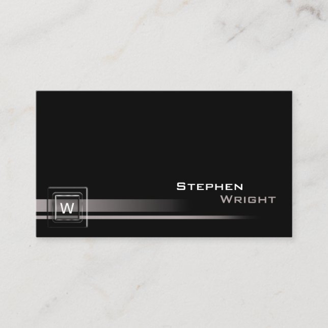 Tarjeta De Visita Esquina flotante Monograma Cubo Personalizado mode (Anverso)