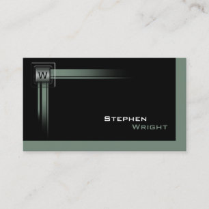 Tarjeta De Visita Esquina flotante Monograma Personalizado moderno