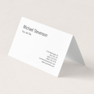 Tarjeta De Visita Esquina redondeada blanco negro personalizado