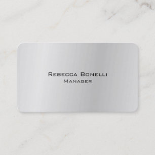 Tarjeta De Visita Esquina redondeada Gris plateado Único Mínimo Mode
