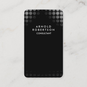 Tarjeta De Visita Esquina redondeada Patrón elegante negro gris