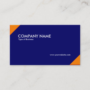 Tarjeta De Visita Esquinas opuestas - Azul profundo y Naranja