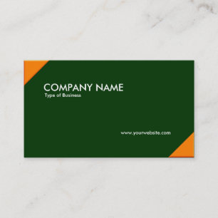 Tarjeta De Visita Esquinas opuestas - Naranja y verde (003300)