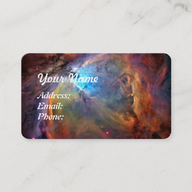 Tarjeta De Visita Esquinas redondeadas de la galaxia del espacio neb (Anverso)