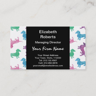 Tarjeta De Visita Está lloviendo Dachshunds