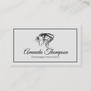 Tarjeta De Visita Establos equinos elegantes del caballo que montan