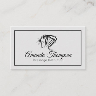 Tarjeta De Visita Establos equinos elegantes del caballo que montan
