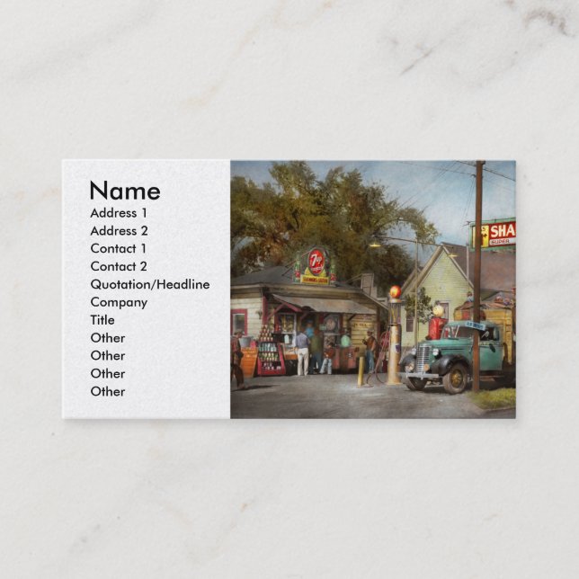 Tarjeta De Visita Estación de gas - Supergasolinas de Shannon 1939 (Anverso)