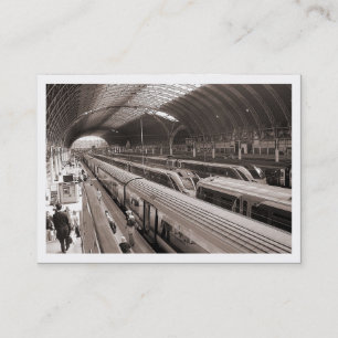 Tarjeta De Visita Estación de Paddington, Londres. Mini foto (bordea