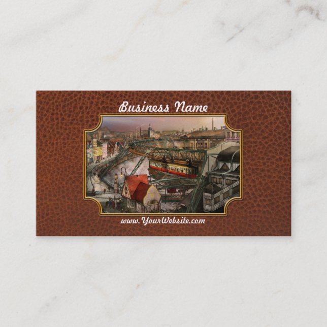 Tarjeta De Visita Estación de tren - Ferrocarril de suspensión Wuppe (Anverso)