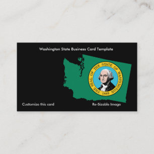 Tarjeta De Visita Estado de Bandera Washington