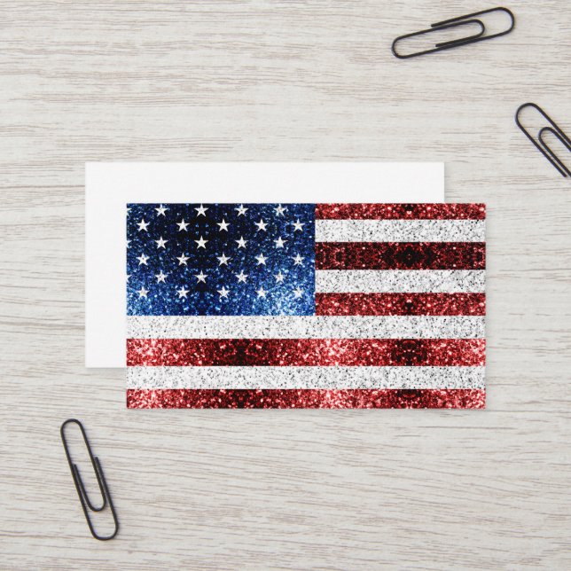 Tarjeta De Visita Estados Unidos bandera azul rojo brillante purpuri (Anverso/Reverso In Situ)