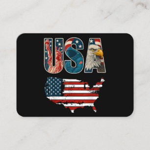 Tarjeta De Visita Estados Unidos Patriótico 4 de julio Bandera de Es