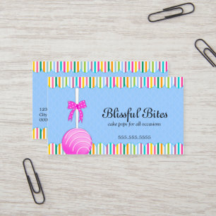 Tarjeta De Visita Estallidos coloridos de la torta