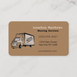 Tarjeta De Visita Estamos Moviendo El Servicio De La Empresa