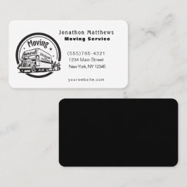 Tarjeta De Visita Estamos Moviendo El Servicio De La Empresa