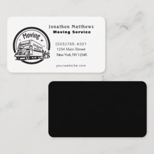 Tarjeta De Visita Estamos Moviendo El Servicio De La Empresa