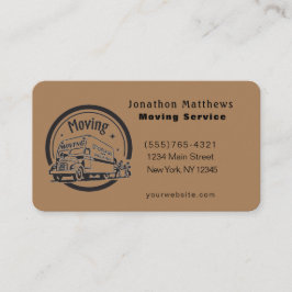 Tarjeta De Visita Estamos Moviendo El Servicio De La Empresa