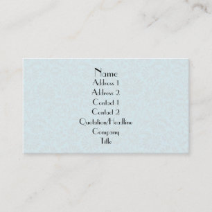 Tarjeta De Visita Estampado de flores llano del damasco