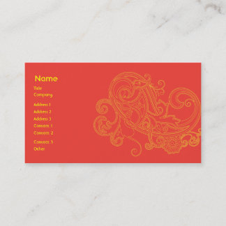 Tarjeta De Visita Estampado de flores - negocio