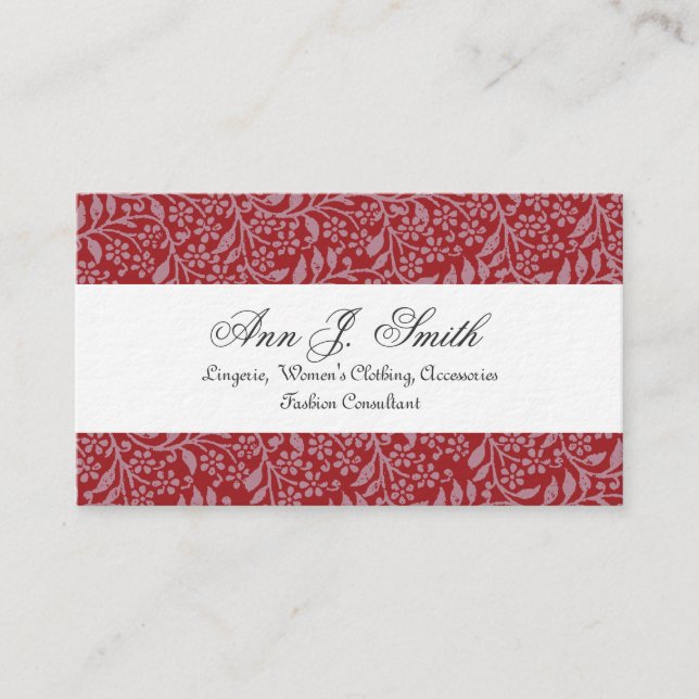 Tarjeta De Visita Estampado de flores pequeñito florido indio del (Anverso)