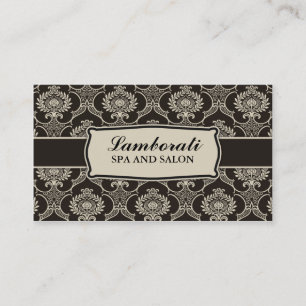 Tarjeta De Visita Estampado de flores profesional elegante del