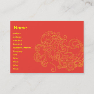 Tarjeta De Visita Estampado de flores - rechoncho