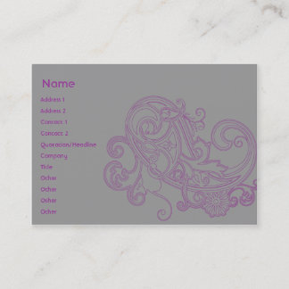 Tarjeta De Visita Estampado de flores rosado - rechoncho