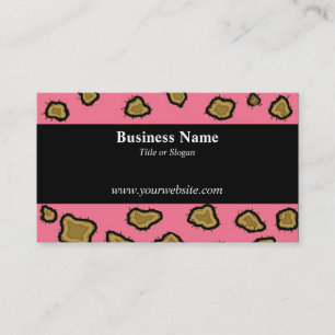 Tarjeta De Visita Estampado de leopardo rosa