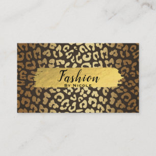 Tarjeta De Visita Estampado de piel de animal guepardo leopardo glam