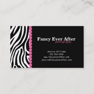 Tarjeta De Visita Estampado de zebra de lujo