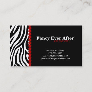 Tarjeta De Visita Estampado de zebra de lujo