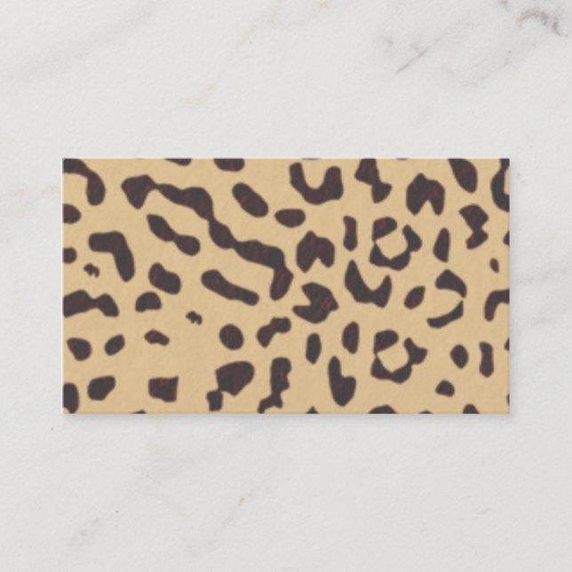Tarjeta De Visita estampado leopardo (Anverso)