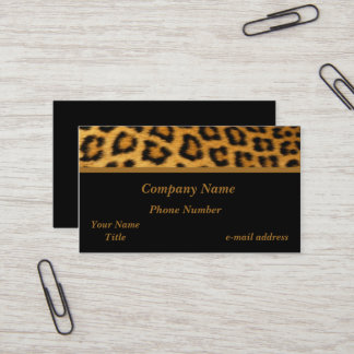 Tarjeta De Visita Estampado leopardo de moda