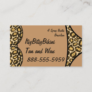 Tarjeta De Visita Estampado leopardo del bikini